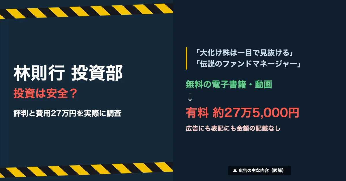 林則行の投資部は怪しい？評判と費用27万円を実際に調査