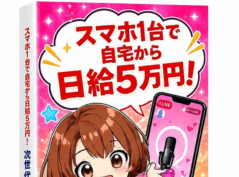 スマホ1台で日給5万円という次世代ライバーの謳い文句